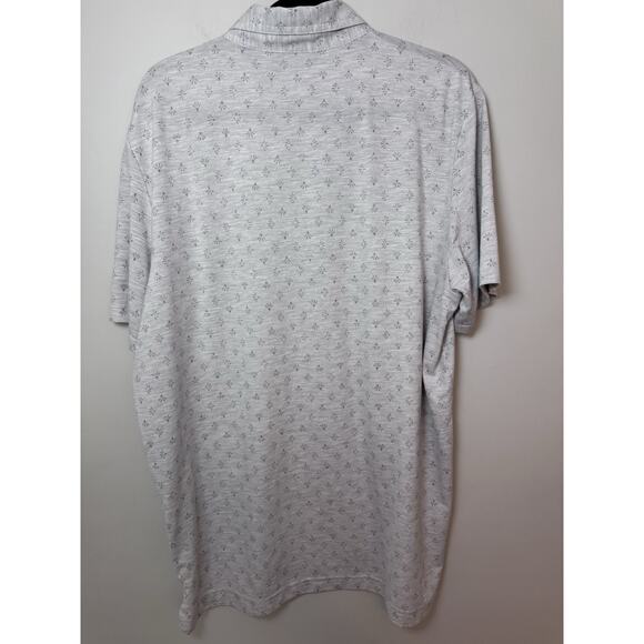 Travis Mathew Golf Polo Shirt Mens Size XL Gray Allover Print Lightweight - Picture 4 of 14